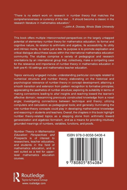 Produktbild: Number Theory in Mathematics Education