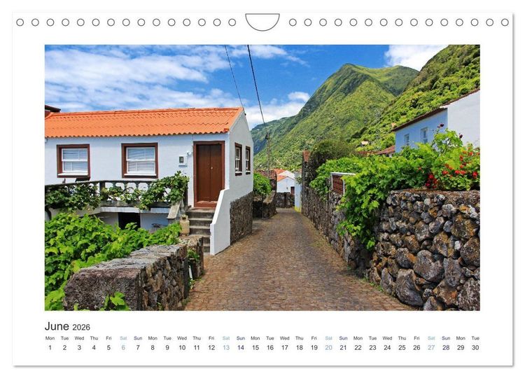Produktbild: Sao Jorge Island of the Azores - fantastic fajas on the greenest island of Portugal (Wall Calendar 2026 DIN A4 landscape), CALVENDO 12 Month Wall Calendar