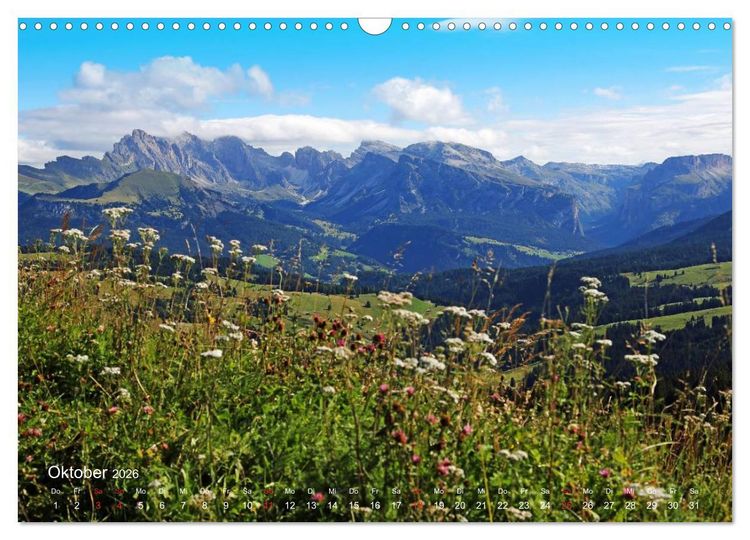 Produktbild: Urlaub auf der Seiser Alm (Wandkalender 2026 DIN A3 quer), CALVENDO Monatskalender