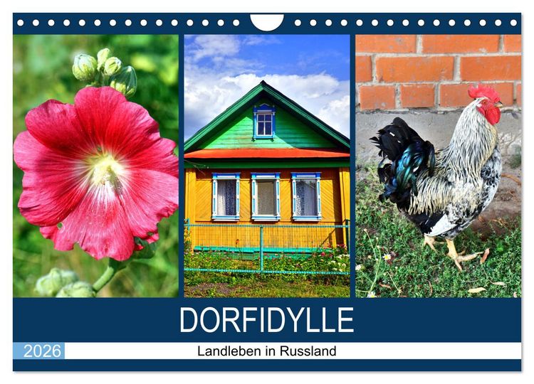 Produktbild: Dorfidylle - Landleben in Russland (Wandkalender 2026 DIN A4 quer), CALVENDO Monatskalender