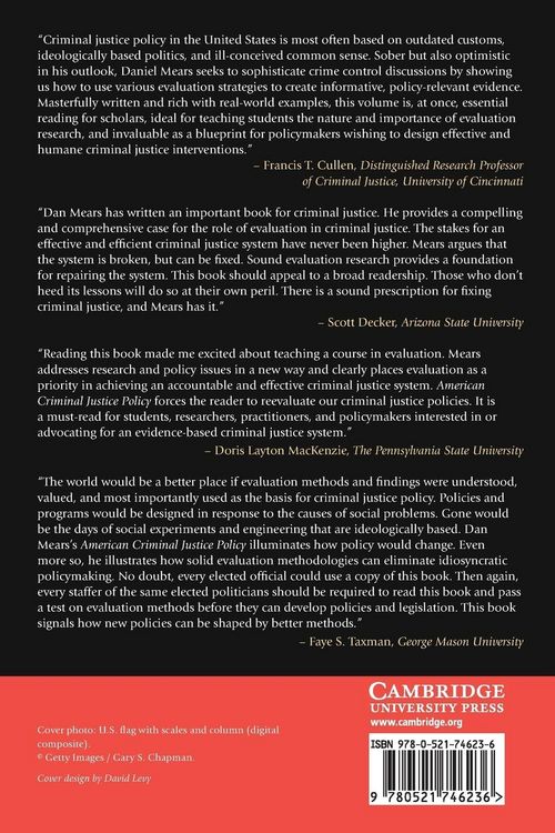 Produktbild: American Criminal Justice Policy