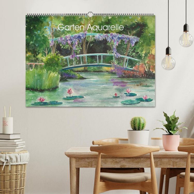Produktbild: Garten Aquarelle (Wandkalender 2026 DIN A2 quer), CALVENDO Monatskalender