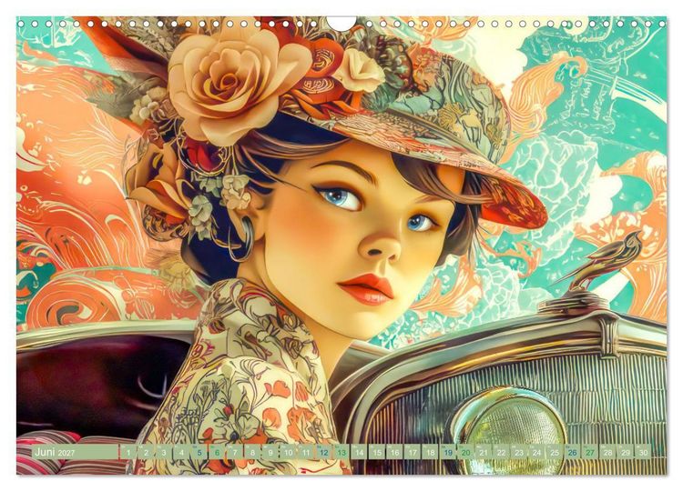 Produktbild: Die Epoche Art Nouveau - Mit eleganter Mode (Wandkalender 2027 DIN A3 quer), CALVENDO Monatskalender