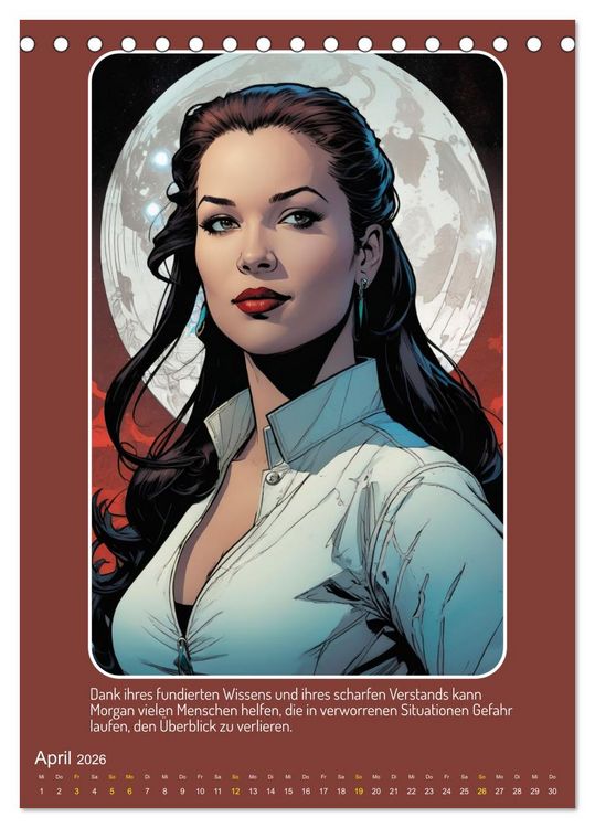 Produktbild: Starke Frauen im Comicbook-Stil (Tischkalender 2026 DIN A5 hoch), CALVENDO Monatskalender