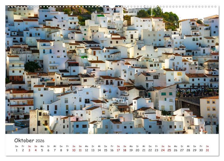 Produktbild: Andalusien - Wei&szlig;e D&ouml;rfer und wilde Natur (hochwertiger Premium Wandkalender 2026 DIN A2 quer), Kunstdruck in Hochglanz