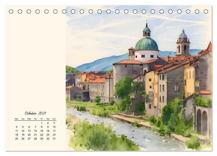 Produktbild: Round trip through Tuscany (Desk Calendar 2027 DIN A5 landscape), CALVENDO 12 Month DeskCalendar