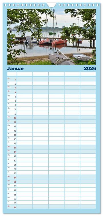 Produktbild: Familienplaner 2026 - Heiligenhafen immer wieder mit 5 Spalten (Wandkalender, 21 x 45 cm) CALVENDO