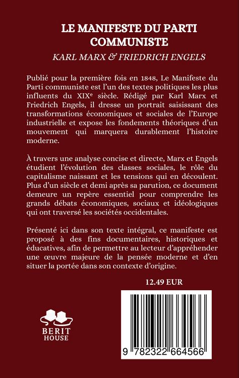 Produktbild: Le Manifeste du Parti communiste