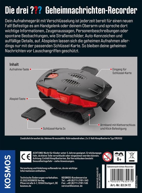 Produktbild: Die drei ??? Geheimnachrichten-Recorder