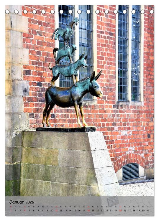 Produktbild: Freie Hansestadt BREMEN (Tischkalender 2026 DIN A5 hoch), CALVENDO Monatskalender