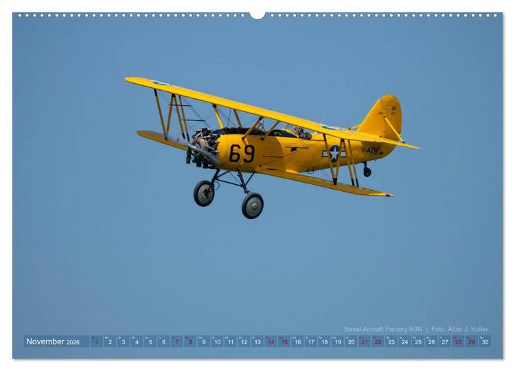Produktbild: Historische Propellerflugzeuge 2026 (Wandkalender 2026 DIN A2 quer), CALVENDO Monatskalender