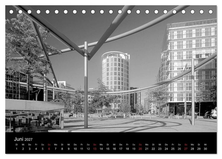 Produktbild: Hamburg monochrome Impressionen (Tischkalender 2027 DIN A5 quer), CALVENDO Monatskalender
