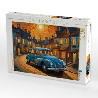 Produktbild: CALVENDO Puzzle Oldtimer im Stil von van Gogh | 1000 Teile Lege-Gr&ouml;&szlig;e 64x48cm Foto-Puzzle f&uuml;r gl&uuml;ckliche Stunden