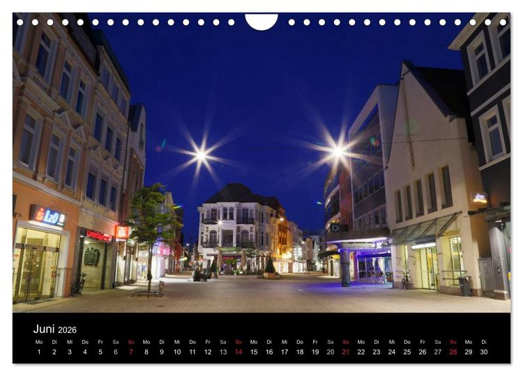 Produktbild: Oldenburg bei Nacht (Wandkalender 2026 DIN A4 quer), CALVENDO Monatskalender