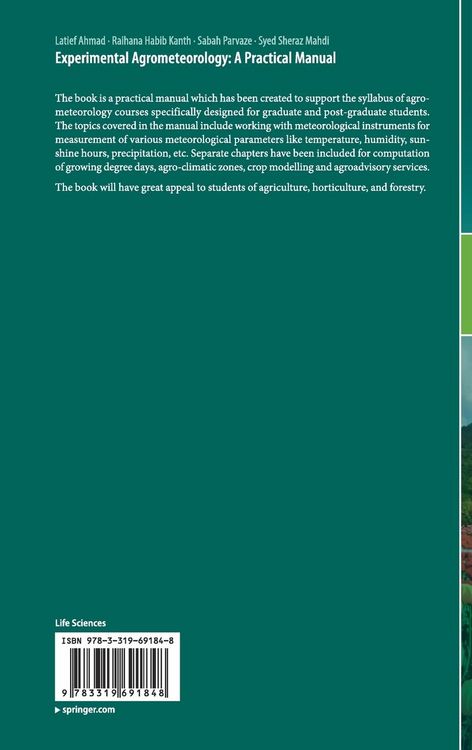 Produktbild: Experimental Agrometeorology: A Practical Manual