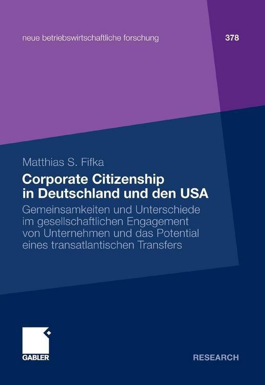 Produktbild: Corporate Citizenship in Deutschland und den USA