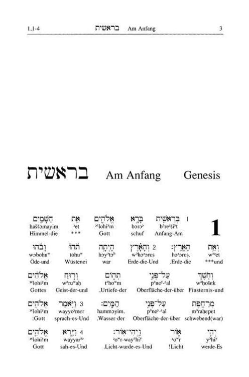 Produktbild: Interlinear&uuml;bersetzung Altes Testament, hebr.-dt., Band 1