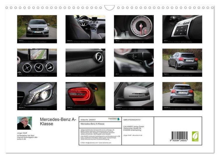 Produktbild: Mercedes-Benz A-Klasse (Wandkalender 2027 DIN A3 quer), CALVENDO Monatskalender
