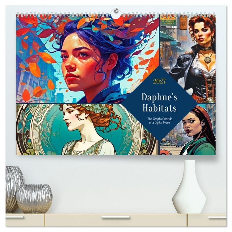 Produktbild: Daphne&rsquo;s Habitats, the Graphic Worlds of a Digital Muse (High Quality Premium Wall Calendar 2027 DIN A2 landscape),CALVENDO 12 Month Wall Calendar