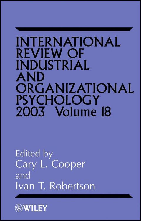 Produktbild: International Review of Industrial and Organizational Psychology 2003, Volume 18