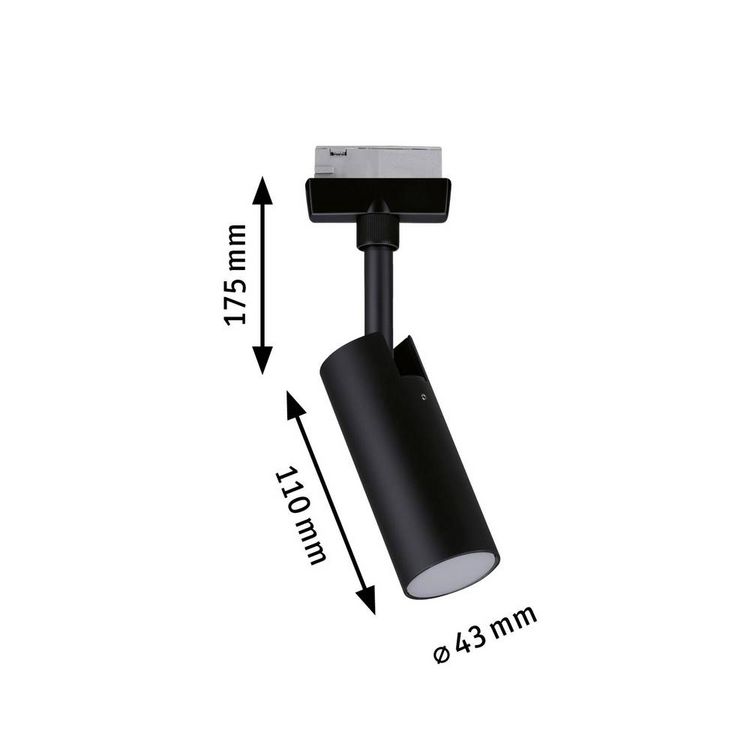 Produktbild: Paulmann Hochvolt-Schienensystem-Leuchte URail fest eingebaut 4.5W LED Schwarz (matt)