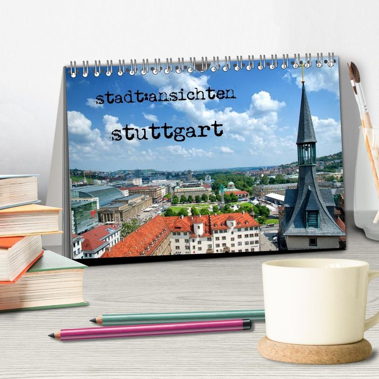 Produktbild: stadtansichten stuttgart (Tischkalender 2026 DIN A5 quer), CALVENDO Monatskalender