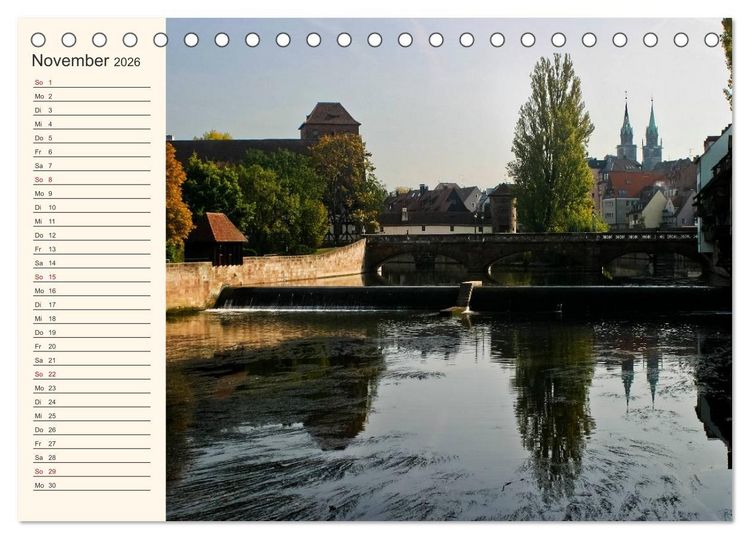 Produktbild: Kaiserstadt N&uuml;rnberg (Tischkalender 2026 DIN A5 quer), CALVENDO Monatskalender