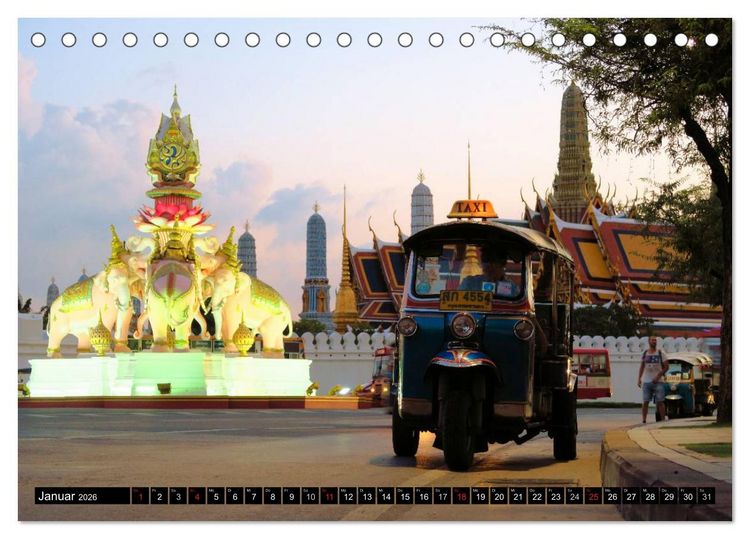 Produktbild: Bangkok: West trifft Fernost (Tischkalender 2026 DIN A5 quer), CALVENDO Monatskalender