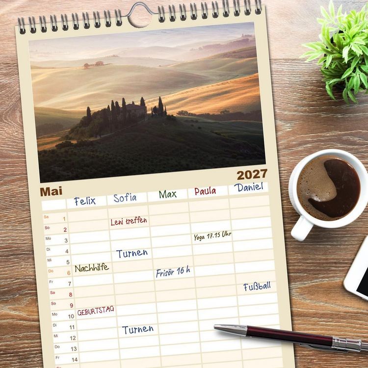 Produktbild: Familienplaner 2027 - Italien - Eine Reise durch Bel Paese mit 5 Spalten (Wandkalender, 21 x 45 cm) CALVENDO
