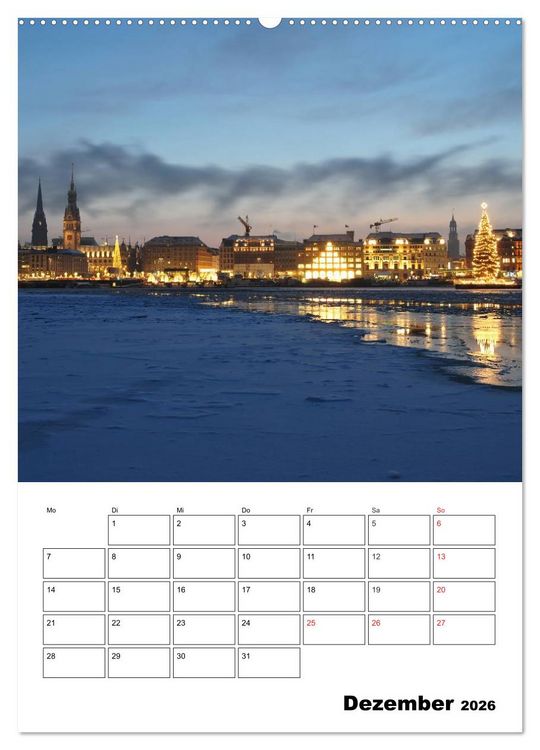 Produktbild: Sch&ouml;nes Hamburg (Wandkalender 2026 DIN A2 hoch), CALVENDO Monatskalender