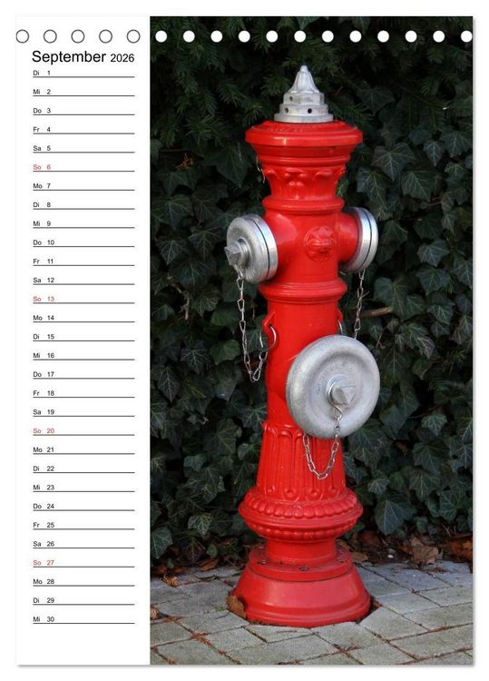 Produktbild: Nostalgie Hydranten (Tischkalender 2026 DIN A5 hoch), CALVENDO Monatskalender