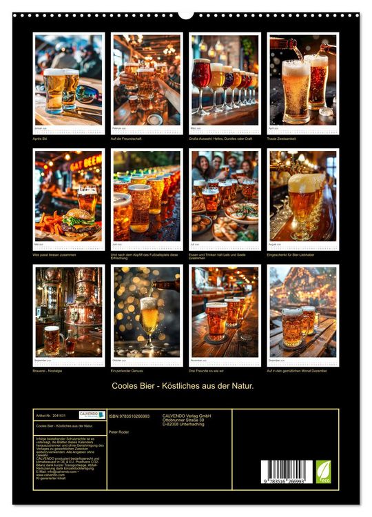 Produktbild: Cooles Bier - K&ouml;stliches aus der Natur. (hochwertiger Premium Wandkalender 2026 DIN A2 hoch), Kunstdruck in Hochglanz