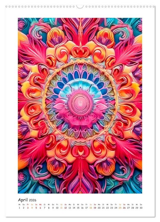 Produktbild: Zauberhafte Mandalas (hochwertiger Premium Wandkalender 2026 DIN A2 hoch), Kunstdruck in Hochglanz