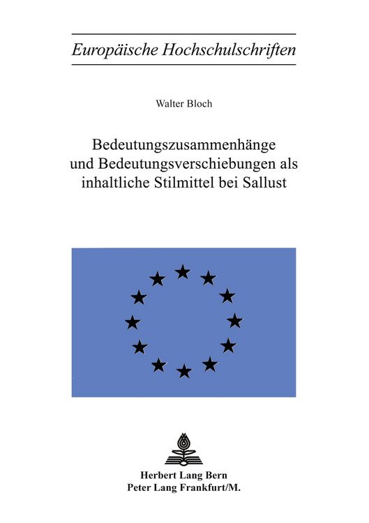 Produktbild: Bedeutungszusammenh&auml;nge und Bedeutungsverschiebungen als inhaltliche Stilmittel bei Sallust