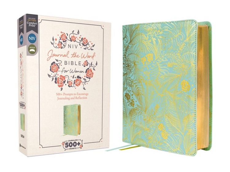 Produktbild: Niv, Journal the Word Bible for Women (Perfect for Note-Taking), Leathersoft, Teal, Red Letter, Comfort Print