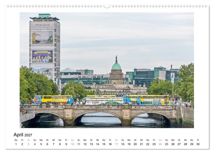 Produktbild: Dublin bunt, lebendig, spannend (hochwertiger Premium Wandkalender 2027 DIN A2 quer), Kunstdruck in Hochglanz