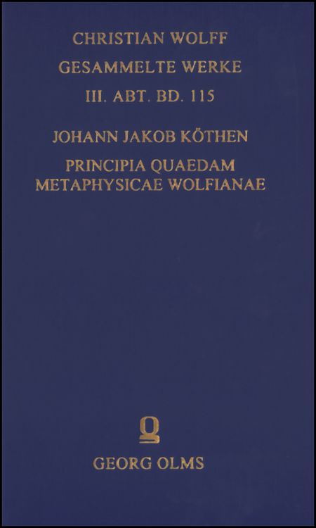 Produktbild: Principia quaedam metaphysicae Wolfianae