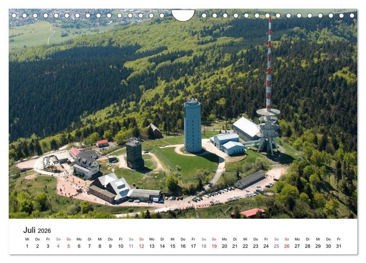 Produktbild: Th&uuml;ringen - mit Abstand betrachtet 2026 (Wandkalender 2026 DIN A4 quer), CALVENDO Monatskalender