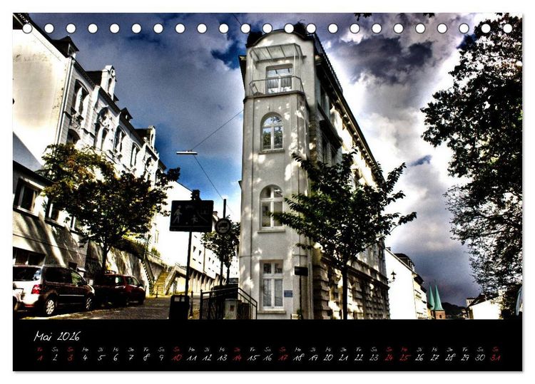 Produktbild: Wuppertal - Stadt der Schwebebahn in HDR (Tischkalender 2026 DIN A5 quer), CALVENDO Monatskalender