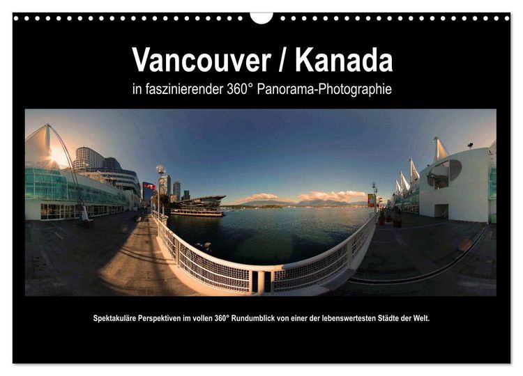 Produktbild: Vancouver / Kanada in faszinierender 360&deg; Panorama-Photographie (Wandkalender 2026 DIN A3 quer), CALVENDO Monatskalender