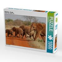 Produktbild: CALVENDO Puzzle Elefanten - Parade 1000 Teile Lege-Gr&ouml;&szlig;e 64 x 48 cm Foto-Puzzle Bild von Michael Herzog