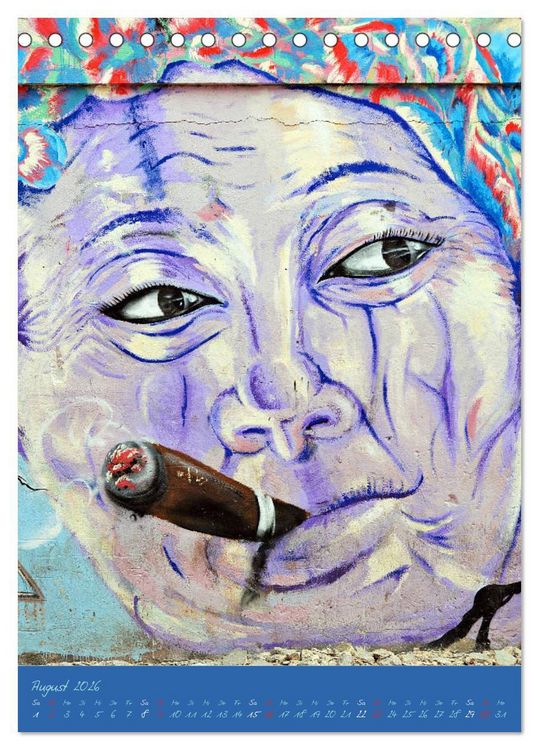 Produktbild: CUBAN GRAFITTI (Tischkalender 2026 DIN A5 hoch), CALVENDO Monatskalender