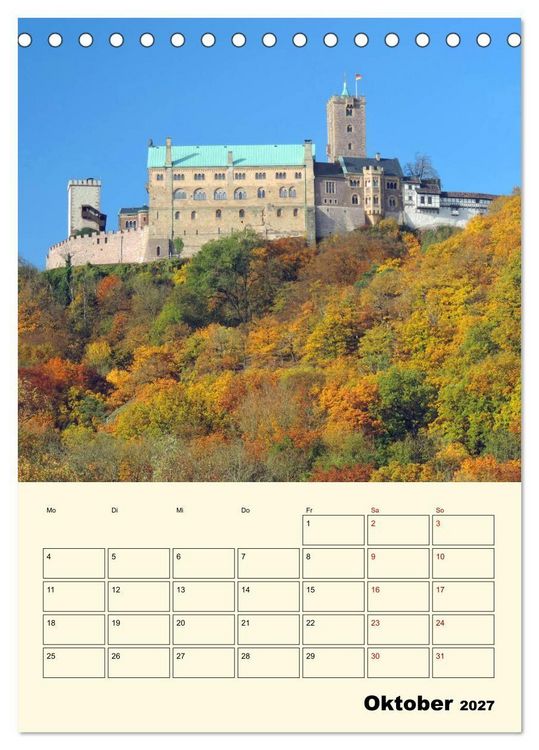 Produktbild: Die Wartburg - Weltkulturerbe in Th&uuml;ringen (Tischkalender 2027 DIN A5 hoch), CALVENDO Monatskalender