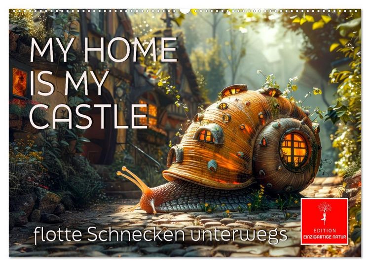 Produktbild: My home is my castle - flotte Schnecken unterwegs (Wandkalender 2026 DIN A2 quer), CALVENDO Monatskalender
