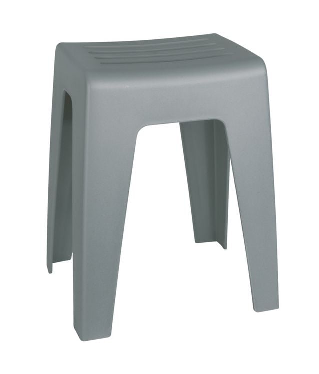 Produktbild: Badhocker Mod. Kumba Grau, stabile Qualit&auml;t aus Kunststoff