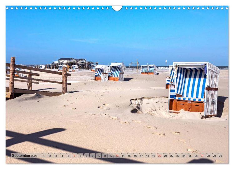 Produktbild: St. Peter Ording - Atemberaubende Momente (Wandkalender 2026 DIN A3 quer), CALVENDO Monatskalender