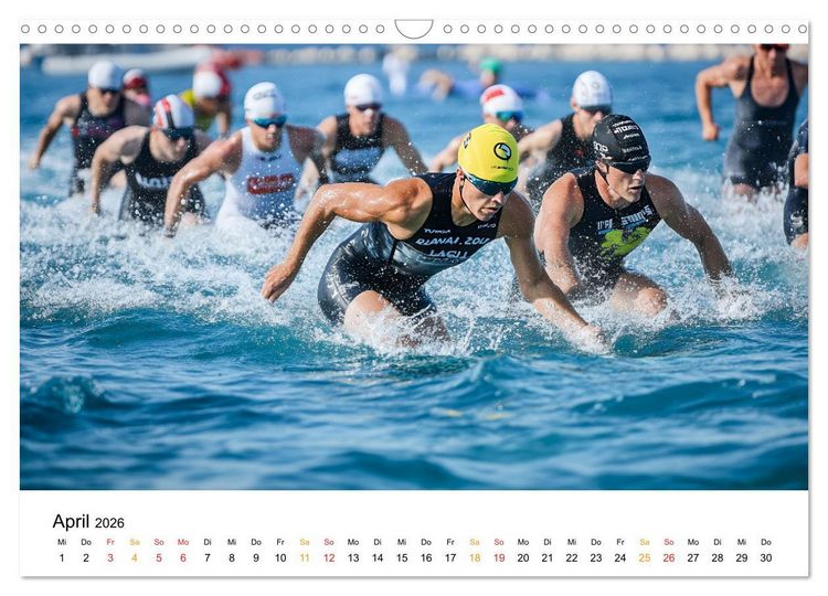 Produktbild: Triathlon Power (Wandkalender 2026 DIN A3 quer), CALVENDO Monatskalender