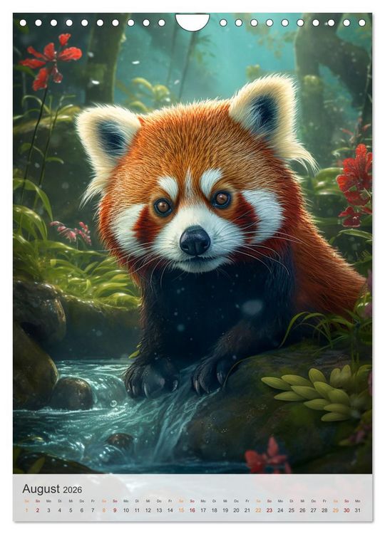 Produktbild: Lustige rote Panda (Wandkalender 2026 DIN A4 hoch), CALVENDO Monatskalender