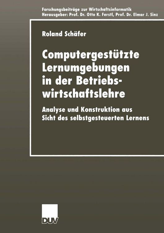 Produktbild: Computergest&uuml;tzte Lernumgebungen in der Betriebswirtschaftslehre