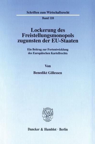 Produktbild: Lockerung des Freistellungsmonopols zugunsten der EU-Staaten.
